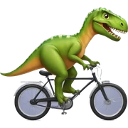 Dinosaur on a bike  sticker