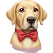 Labrador wearing bow tie  sticker