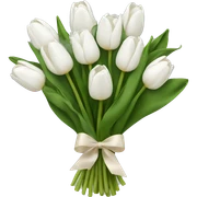 white tulip bouquet  sticker