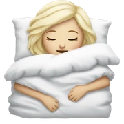 White blond girl sleeping sticker