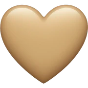 Beige heart  sticker