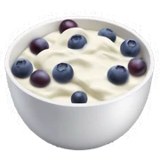 yoghurt bowl with grapes and blueberries sticker