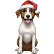 Christmas dog sticker