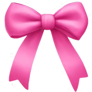 Pink bow sticker