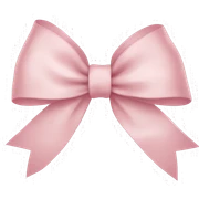 light pink ribbon bow sticker
