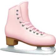 pastel pink ice skates sticker