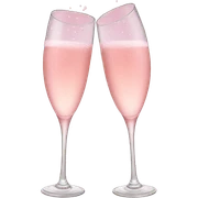 Pink champagne cheers sticker