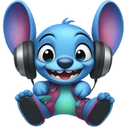 Sitich with stitch headphones  sticker