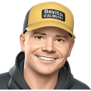 smiling boy in yellow hat sticker