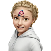 girl in hood with earrings sticker