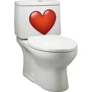 Heart on toilet  sticker