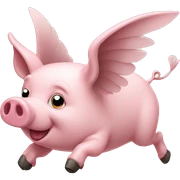 flying pig sticker