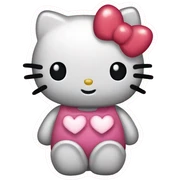 hello kitty with heart sticker