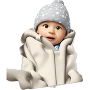 girl in hat with stars sticker
