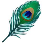 peacock feather sticker