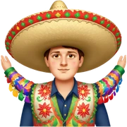 Fiestero with Sombrero sticker