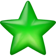 A green star sticker