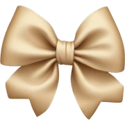 Beige bow sticker