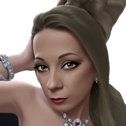 elegant girl with jewelry sticker
