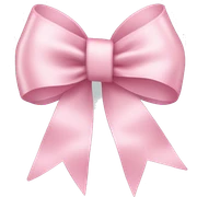 light pink ribbon bow sticker