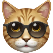 Cat with sunglasses sticker