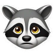 Sad raccoon  sticker