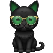 Cat with sunglasses sticker