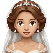 Bride brown hair, light face , hazel eyes sticker