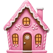 Pink gingerbread house sticker