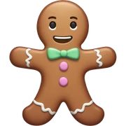 Pastel gingerbread man sticker