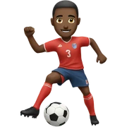 Soccer player sticker