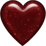Dark red sparkly heart sticker