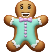 Pastel gingerbread man sticker