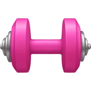 pink dumbell sticker
