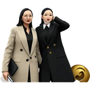 girl in formal suit sticker