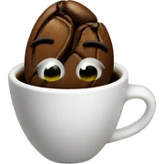coffee bean sticker