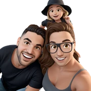 happy girl with boys sticker