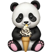 Panda eating ice cream sticker