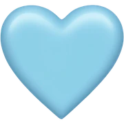 Pastel blue heart sticker
