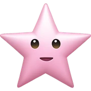 pale pink star sparkle sticker