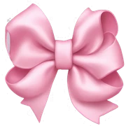 Baby pink bow sticker