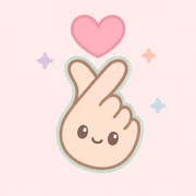 fig hand gesture, kawaii style sticker