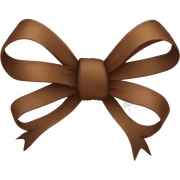Brown bow sticker