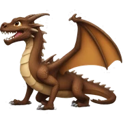Brown dragon sticker
