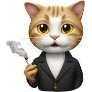 Cat smoking sticker