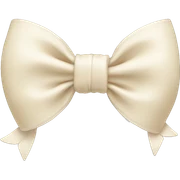 cream bow sticker