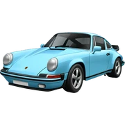 Porsche 911 baby blue sticker