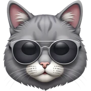 Cat with sunglasses sticker