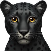 winged black leopard sticker