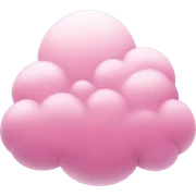 Pink cloud sticker